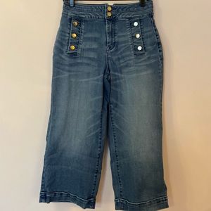 Karen Millen Blue Denim Culottes / Jeans Size 6